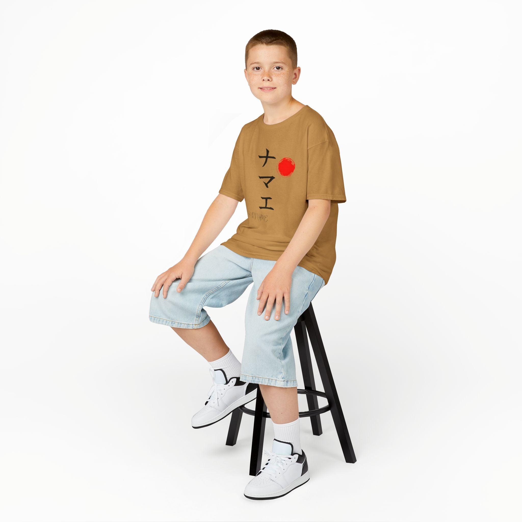 Youth Personalized Japanese Calligraphy T-Shirt | Katakana