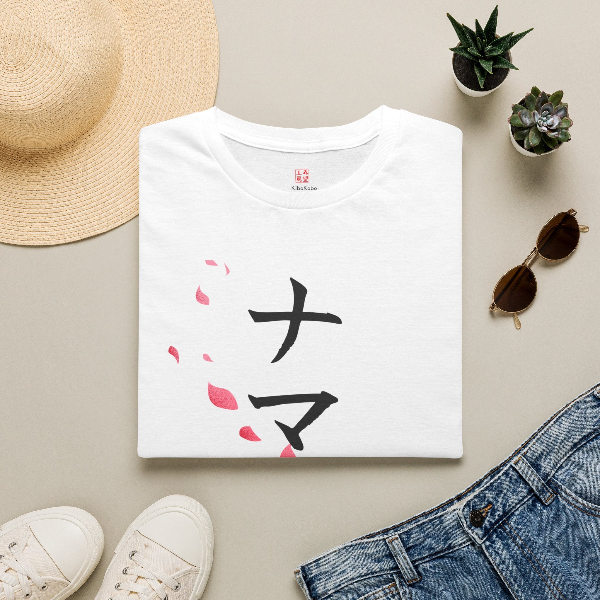 Women's Sakura Custom Japanese Name T-Shirt | Katakana
